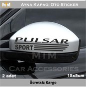 Resim Nissan Pulsar Ayna Kapağı Oto Sticker (2 Adet) 