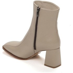 Resim Kadın Hakiki Deri Kalın Topuklu Bot 