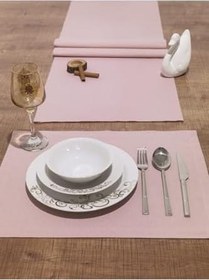 Resim Tropik Home Pamuklu Pudra Renkli Amerikan Servis Masa Sunum Supla 35x45 