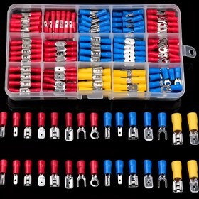 Resim 280 Parça Elektrik Yalıtımlı Kablo Bağlantı Seti - Erkek/Kadın Kablo Konnektörleri, Halka ve Çatal Uçlu Terminal Kit 
