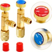 Resim Hava Koşullandırma Manifoldu için Dayanıklı Bakır Malzemeden Yapılmış Mitkaplan R410a R22 Soğutucu Güvenlik Valfi Sıvı Adaptör Akış Kontrol Valfi 