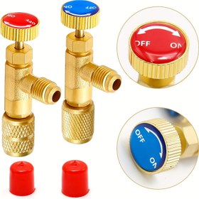 Resim Hava Koşullandırma Manifoldu için Dayanıklı Bakır Malzemeden Yapılmış Mitkaplan R410a R22 Soğutucu Güvenlik Valfi Sıvı Adaptör Akış Kontrol Valfi 
