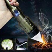 Resim FX-2503 1 adet Hediye Kutusu İçinde Güçlü Alüminyum Alaşımlı El Feneri, Fresnel Lensi, 5000mAh Büyük Kapasiteli Pil, Ateşlemek İçin Güçlü Foküsleme Kabiliyeti, Mobil Telefonlar İçin Ters Şarj, Kamp, Açık Hava Aktiviteleri, Otomobil Tamiri, Ev Yenileme İçin İdeal - Açık Hava Ekipmanları | Modern El Feneri | Dayanıklı Yapı, El Feneri 