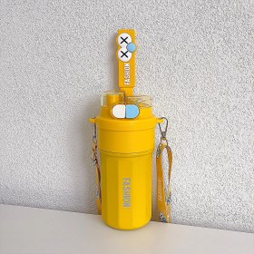 Resim Shihualuo Göz Termos Kupası, Çift Içecek Kayışı Su Kupası, Iyi Görünümlü Öğrenci Spor Kupası, Dışarı Çıkarken Uygun Seyahat Kupası (Yurt Dışından) 