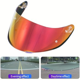 Resim K1, K3SV, K5, K5S Motosiklet Kaskı Lensi - Canlı Kırmızı ve Turuncu Gradyan Tasarımı, Gündüz ve Gece Kullanımı için Geliştirilmiş Görünürlük ve Stil, Motosiklet Güvenlik Ekipmanı | Canlı Lens Tasarımı | Dayanıklı Plastik Lens, Motosiklet Aksesuarları 