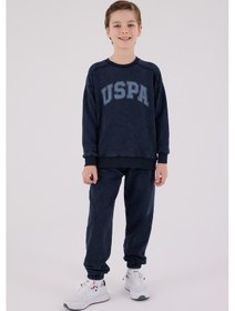 Resim U.S. Polo Assn. Lisanslı Erkek Çocuk Alt Üst 2 Parça Eşofman Takımı Us2229 Lacivert 