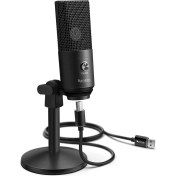 Resim Fifine K670B USB Mikrofon - Yayıncı - Gamer - Bilgisayar - Podcast Mikrofonu (Siyah) 