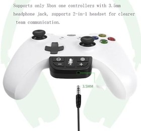 Resim Stereo kulaklık adaptörü Xbox one için ses arttırıcı kulaklık adaptörü dönüştürücü kulaklık ses dönüştürücü ses dönüştürücü sesli sohbet ve oyun ses karışımı ve mikrofon izleme ve ses 