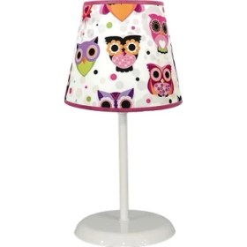 Resim Şenay Aydınlatma Çocuk Odası Masa Lambası Kumaş Abajur - Baykuş 