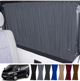 Resim Pandami Ford Custom Kısa Şase 2012+ Uyumlu Gri Raylı Oto Perde Takımı 