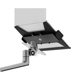 Resim Nisar Store Npo Stdnbh6 Vesa Uyumlu Laptop Tutucu Tepsi, 10"-17" Notebook Standı, Monitör Kolu Aparatı, Ayarlanabilir Klipsli Raf (Siyah) 