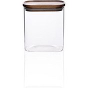 Resim Akasya Dikdörtgen Cam Kavanoz 900 Ml The Mia
