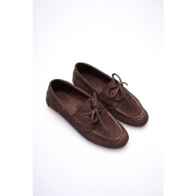 Resim Zerenyus Sorrento Premium Acı Kahve Günlük Süet Loafer 