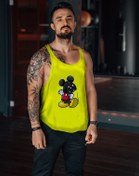 Resim Freeyez Dark Mickey Mouse Gym Fitness Tank Top Sporcu Atleti 