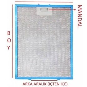 Resim Siemens Uyumlu Davlumbaz 25X30 Cm Çift Tırnaklı Arka Ara 12,5 Cm Filtre - 287929834 