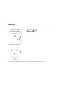 Resim Creavit Ul040.00Mb Ultra Kare Çanak Lavabo 40 CM Inci Mat Beyaz 