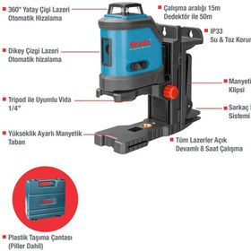 Resim Ronix - Ceta - 9502 Çapraz Çizgi Lazer Hizalama Lazeri 