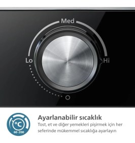 Resim Allians Yüksek Güçlü Çıkarılabilir Yapışmaz Plakalarlı Izgara ve Tost Makinesi 