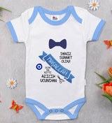 Resim Bitmeyen Kartuş Bk Kids Kişiye Özel Mavi Bebek Body Zıbın - Model 99 