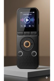 Resim Kingboss KB-65 Mp3 Çalar Ses Kayıt Cihazı 32GB 20 saat şarj 400 Saat kayıt 8x3x1cm 