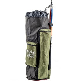 Resim Euro Fish Kamış Çantası Boru Tipi Haki-Siyah 80 cm (38006) 