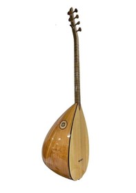 Resim Masif Kiraz Ağacı Klavyeli Mihraplı Kısa Sap Bağlama Profesyonel 