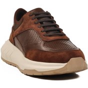 Resim Ayakmod Premium 5394 M Kahve Hakiki Deri Erkek Sneaker Kahve 