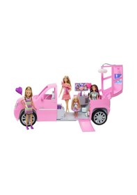 Resim Barbie Barbie'nin Aracı Ve Kız Kardeşleri Oyun Seti 4 Bebek Ve Limuzin Gff58 