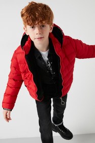 Resim Lela Içi Peluş Astarlı Kapüşonlu Şişme Mont Unisex Çocuk Mont 05762010 