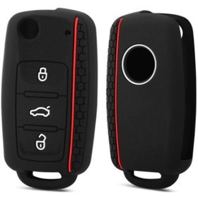 Resim Skoda Uyumlu Fabia Anahtar Kılıfı Silikon 