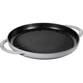 Resim Staub Döküm Izgara Yuvarlak Çift Kulplu 22 cm Grafit Gri 