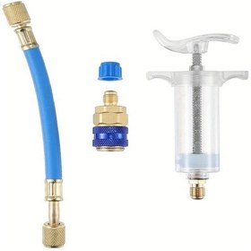 Resim Dashanshop 1 Nolu Manuel Ac Yağ Ve Boya Enjektörü 30ml Hızlı Bağlantılı Hvac Kompresör Aleti 
