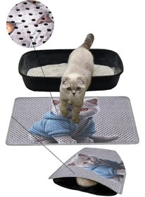 Resim Kedi Kumu Paspası Kedi Tuvaleti Paspası Dijital Baskılı 