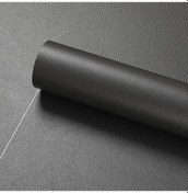 Resim 30x100 Cm Yapay Pu Deri Yamalar Suni Suni Deri Kumaş Kendinden Yapışkanlı Dark Grey 