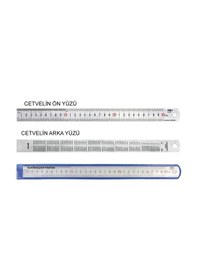 Resim Çift Taraflı Paslanmaz Çelik Metal Cetvel 100 CM Metal 