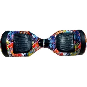 Resim Citymate Elektrikli Kaykay Hoverboard Bluetooth Hoparlörlü 6.5 Inch Akıllı Dengeli - Gökkuşağı Grafiti Desenli 