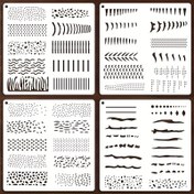 Resim 4'lü Balık İskelet Şablonu Seti - Yeniden Kullanılabilir, Hassas Kemik Rehberli - 15x15cm/5.9x5.9in Boyutunda Büyük Ölçülerde - Balık Yemleri, Deniz Biyolojisi Eğitimi, Akvaryum Dekoru, Taksidermi İçin - Kağıt, Kumaş ve Tuval Uyumlu - Sanatçılar, Öğretmenler, Hobi Severler İçin İdeal - İhtiyoloji Tutkunları, DIY El İşleri, Detaylı Desenler, Yüksek Kaliteli Şablonlar, Hobi Malzemeleri 