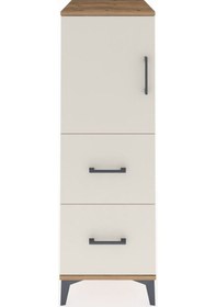 Resim Kronos Dolap Tek Raflı 2 Çekmeceli Tek Kapaklı 44x59x134 Çam-... Çam 