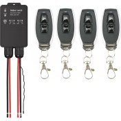 Resim Serfhyff 433MHZ Evrensel Kablosuz Uzaktan Kumanda Anahtarı DC8V-80V 30A Pompa Işık Fanı Için Açık Su Geçirmez Röle Modülü (Yurt Dışından) 