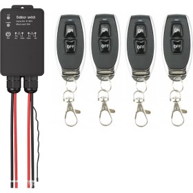 Resim Serfhyff 433MHZ Evrensel Kablosuz Uzaktan Kumanda Anahtarı DC8V-80V 30A Pompa Işık Fanı Için Açık Su Geçirmez Röle Modülü (Yurt Dışından) 