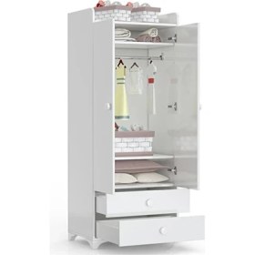 Resim Bdlp 048 Swing 2 Kapılı 2 Çekmeceli Dolap Beyaz BDLP048BEYAZ Bebek 