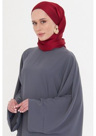 Resim Hürrem Bone Bordo Düz Klasik Şal Turlu Polyester Lüx Janjan 202126 16 Bordo 