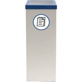 Resim Galvatek Metal Metal Geri Dönüşüm Sıfır Atık Kutusu Elektrostatik Toz Boyalı 25x25x70 (KAĞIT) 