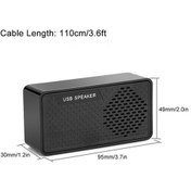 Resim Besthome1 Hk-5007 Usb Hoparlörü: 3w Çift Hoparlör, Dahili Ses Kartı, 1.1m Kablolu, Siyah Abs+tpu 