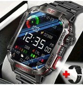 Resim Gaojunshop01 Coiusor Akıllı Saat 2.01 İnç Büyük Ekran Kablosuz Arama 100+ Spor Modu Siyah Çelik 