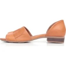 Resim Bueno Shoes Büzgülü Detaylı Deri Kadın Düz Sandalet 9N5100 