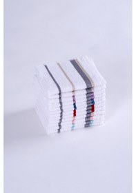 Resim Homelover %100 Organik Pamuk 12'li Mutfak, Misafir Havlusu 30x30 Çoklu 