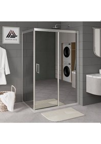 Resim Vesta D201 Dikdörtgen Duşakabin Parlak Profil Reflekte Aynalı Cam H: 190 Cm Diğer 