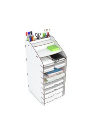 Resim Hype Store Mingitav Tor Ofis aüstü Organizer 10 Kat Letter A4 Evrak Rafı Beyaz 