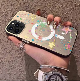 Resim PATTERNOVA iPhone 13 Pro Max Uyumlu Kırılmaz Silikon Sevimli Yıldız Desenli Baskılı Kapak Şok Emici Koruma 